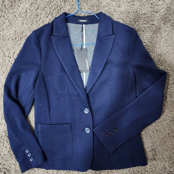 NWT Olsen Cool Sports Navy Blazer - Picture 2 of 7